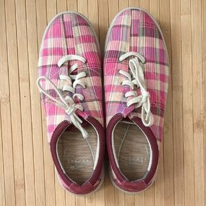 Dansko Pink Plaid Womens Sneakers Tennis Shoes, Size 40